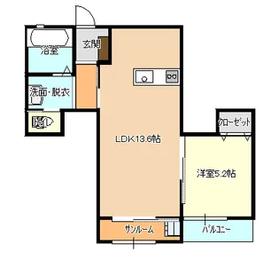 幸町flat【1階】の間取り