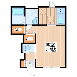アインタウゼント3【1階】の間取り
