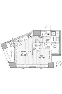 ヘキサート六本木【3階】の間取り