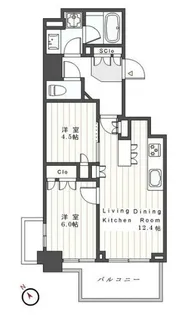 ザ・パークハウス赤坂レジデンス【11階】の間取り