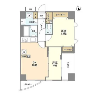 パークフラッツ芝浦【9階】の間取り