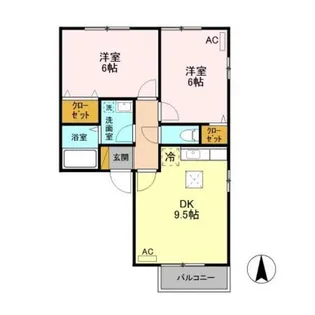 デューク【1階】の間取り