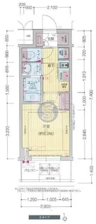 プレサンス松屋町ヴィゴラス【3階】の間取り