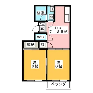 ホワイトベル【2階】の間取り