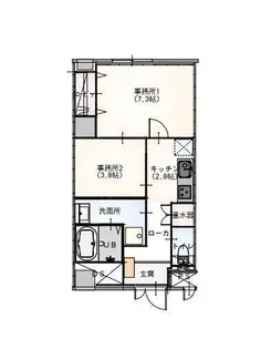 COVER TACHIMACHI【2階】の間取り