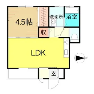 ヴィレッタミライ【1階】の間取り