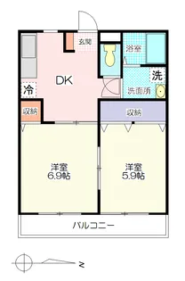 オードリーマンション【3階】の間取り