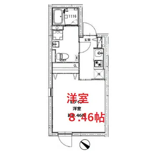 B.G.グラン鵜の木【2階】の間取り