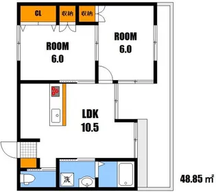 セントポーリア祇園【1階】の間取り
