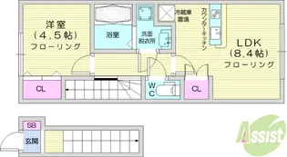 N ORI【2階】の間取り