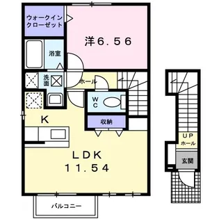 ソレアード・ピノ【2階】の間取り