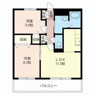 サンボナール【3階】の間取り