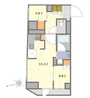 グローリオ新宿夏目坂【7階】の間取り