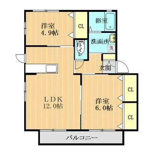 メゾン神水【2階】の間取り