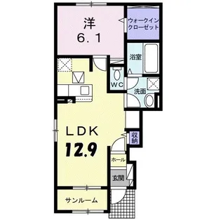 アーバン チェリー【1階】の間取り