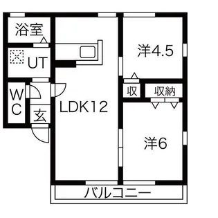メゾンドルチェC【1階】の間取り
