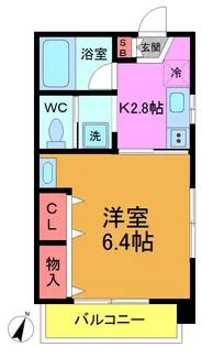 海神駅前カワイビル【2階】の間取り