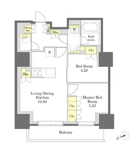 プライム新橋タワー【24階】の間取り