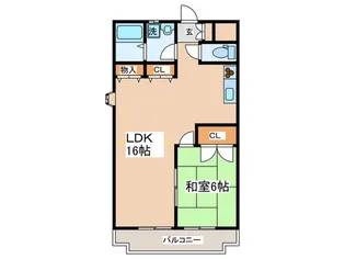 サンシティ・アサヒ【3階】の間取り