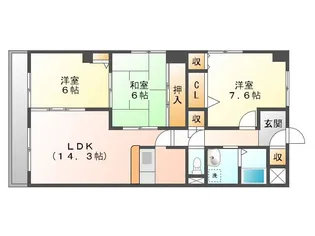 ノースエントピア【2階】の間取り