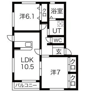 水沢ステーションアベニューG棟【2階】の間取り