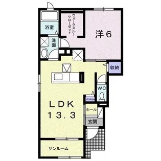 カレックス フィールド【1階】の間取り