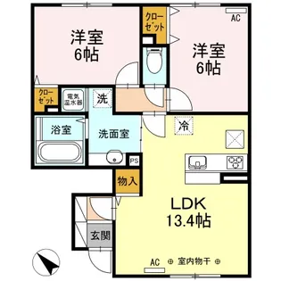 カーサ フェリーチェ【1階】の間取り