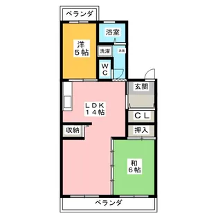 グリーンコート浅井【4階】の間取り