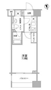 メインステージ白金高輪駅前【10階】の間取り