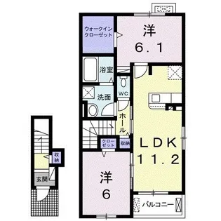 リッチフル シェードB【2階】の間取り