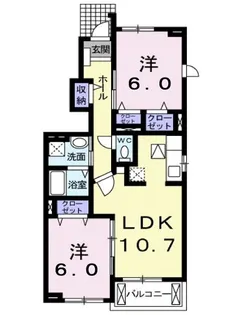 フェールII【1階】の間取り