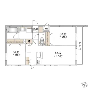 (仮称)下土棚メゾンA棟【1階】の間取り