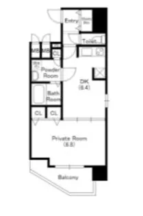 プロシード大阪WESTアドリア【5階】の間取り