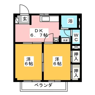 サンコーポ三園【2階】の間取り