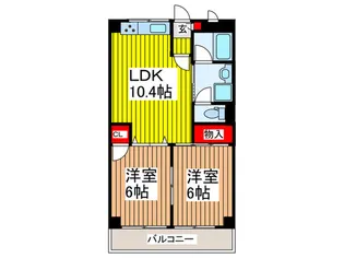 パラッツォ フェリ-チェ【3階】の間取り
