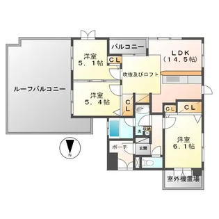エクセルダイア新川崎【10階】の間取り
