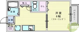 ジュネスハイム仲辻【2階】の間取り