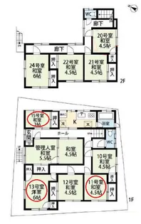 安田荘【1階】の間取り