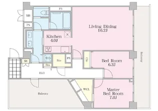 グラマシー恵比寿【4階】の間取り