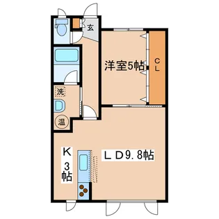 さくらハイツ【1階】の間取り