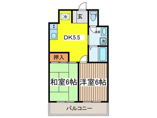 ブリリアンス日本橋浜町公園【2階】の間取り