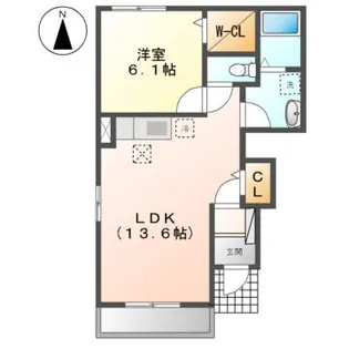 アリーヴィオIIwest【1階】の間取り