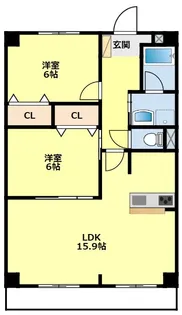 萩野マンション B棟【1階】の間取り