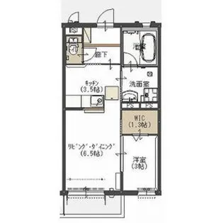 Yヨウトウ7パナハイツ【1階】の間取り