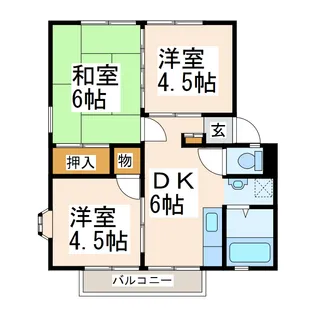 ファミール帯山【1階】の間取り