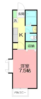 リバージュ鳶尾【1階】の間取り