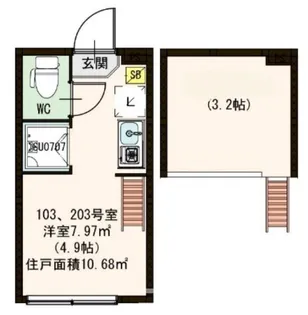大原テラス【2階】の間取り