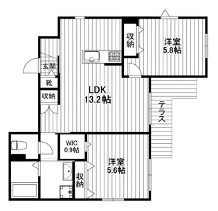 KIND和泉【1階】の間取り