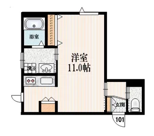 メゾン鉢山【1階】の間取り