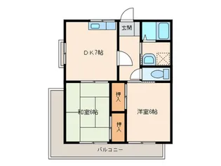 レジデンス花ヶ咲【3階】の間取り